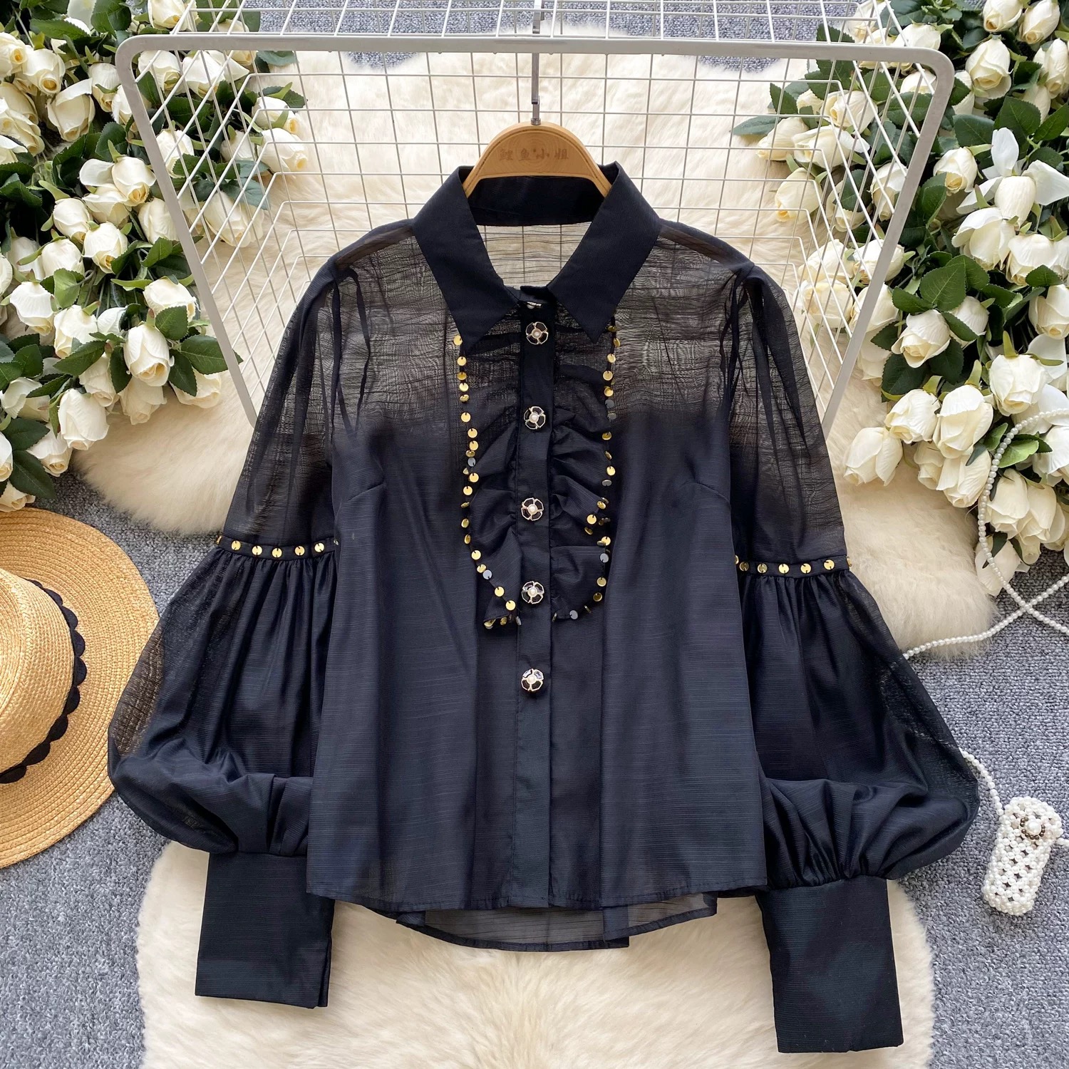 Crushing hearts Korean blouse BE377 images